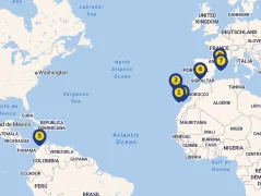 Mapa plavby